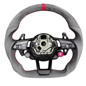 Volant sport en cuir pour A3 A4 A5 A6 C6 C7 A7 R8 <span class=keywords><strong>RS</strong></span> 3 4 5 S3 S4 S5 6 <span class=keywords><strong>7</strong></span> Q3 Q5 Q7 - Product Image 1