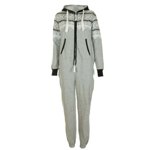 Combinaison de nuit en polaire écologique à capuche zippée à manches longues imprimée sur mesure pour femme, idéale pour l'hiver - Product Image 4