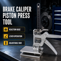Compresseur de piston d'étrier de frein manuel à levier réglable robuste pour la réparation automobile