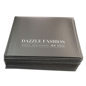 Enveloppes rembourrées à bulles noires, avec Logo personnalisé, emballage en mat, pour les vêtements, 50 pièces - Product Image 2