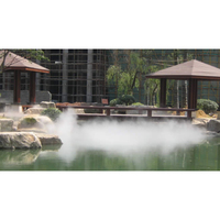 Fontaine à brouillard extérieure moderne en acier inoxydable avec équipement de jardin complet