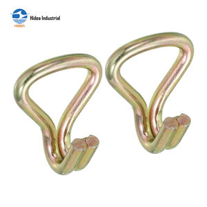 Crochets en acier robustes Hidea Factory de 1,5 po, crochets double J Swan pour arrimage, zingués ou noirs, crochets double J pour arrimage de cargaison - Product Image 1