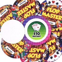 Billets à gratter à languette de tirage, style jeu d'argent, avec impression personnalisée, gagnant instantané, vente en gros