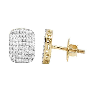 Luxury 10K White Gold Lab Grown Diamond Square <b>Earrings</b> Elegant Bridal Wedding Gift Fashion <b>Earrings</b> for Women Party Wear - Product Image 3