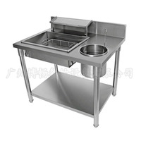 Table de cuisson manuelle commerciale directe, 0.8m, emballage kfc, table de cuisson pour poulet frit