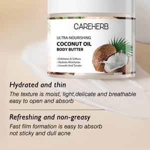 Crème hydratante et apaisante OEM pour peaux sèches, blanchissante, au beurre de karité et huile de coco, lotion corporelle complète - Product Image 6