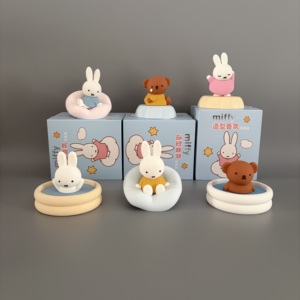 JOYC Boîte Mystère Surprise 6+1 Styles, Ensemble de Pierres Diffuseuses en Plâtre avec Huile Essentielle, Figurine de <span class=keywords><strong>Lapin</strong></span> Minimaliste, Ornement Cadeau - Product Image 6