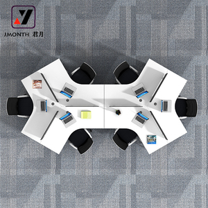 Escritorio moderno para 3 personas, muebles de estación de trabajo de oficina de nuevo estilo para el trabajo del personal - Product Image 4