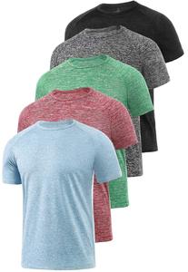 T-shirt de sport tricoté pour homme, respirant, anti-UV, à séchage rapide, coupe classique, vêtements de sport actifs, manches courtes - Product Image 4