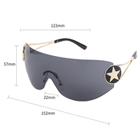 Nouvelles lunettes de soleil pour hommes et femmes Lunettes de soleil de personnalité Pentacle pour la conduite Crème solaire Lunettes de soleil rétro assorties BO 96385