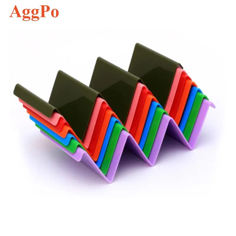 Kleurrijke Plastic Taco Holder Mexicaanse Voedsel Wave Vorm Hard Rack Keuken Koken Tool Pp Taco Shell Stand Plaat Protector