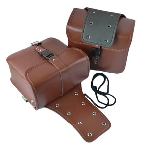 Sacs de selle rétro CQJB <span class=keywords><strong>pour</strong></span> <span class=keywords><strong>moto</strong></span>, sacs latéraux universels en <span class=keywords><strong>cuir</strong></span> PU imperméable <span class=keywords><strong>pour</strong></span> <span class=keywords><strong>moto</strong></span> - Product Image 2