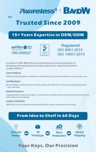 재고 사무실 인체 공학적 78 키 표준 <span class=keywords><strong>2.4GHz</strong></span> 무선 키보드 및 마우스 콤보 노트북 iMac 용 - Product Image 6