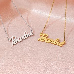 18K Vergulde Unieke Naam Ketting Schattige Brief Verjaardagscadeau Mode Hanger Op Schakel Ketting Rvs Sieraden - Product Image 3