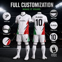 Maillots de football personnalisés style 2025/26 – Impression nom et numéro sur mesure – Kits de football respirants en polyester 160g pour clubs et supporters