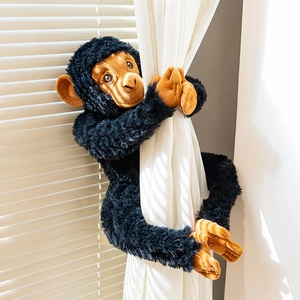 Peluche réaliste de chimpanzé <span class=keywords><strong>noir</strong></span> mignon pour les jeux d'enfants, cadeau d'anniversaire, poupée - Product Image 2
