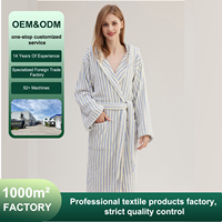 Grosir murah kerah selendang katun jubah mandi uniseks benang dicelup jacquard desain baru terry desainer jubah mandi
