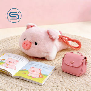 豚のぬいぐるみ ポリエステル繊維構造 柔らかい抱き心地のテクスチャー 耐久性のあるステッチ 詳細な豚のデザイン 子供へのギフト - Product Image 4