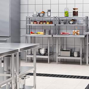 Étagère de Rangement pour Condiments en Acier Inoxydable - Étagère de Préparation Professionnelle pour <span class=keywords><strong>Chef</strong></span>, Étagère de Rangement pour Table de Travail de Cuisine - Product Image 3