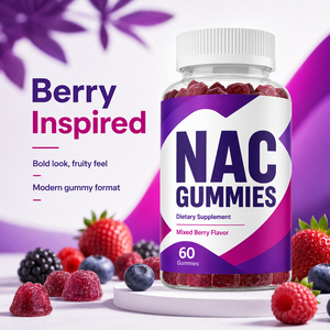 Complément alimentaire NAC biologique de haute qualité, sélénium B6 B12 N-acétyl L-cystéine en gommes, soutient la santé du système immunitaire, antioxydant, pour adultes - Product Image 5