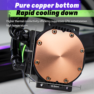 Refroidisseur LinengCooler RGB 120 mm en aluminium avec ventilateurs ARGB silencieux, boucle personnalisée, dissipateur thermique <span class=keywords><strong>pour</strong></span> <span class=keywords><strong>processeur</strong></span> Intel <span class=keywords><strong>pour</strong></span> PC de jeu - Product Image 2