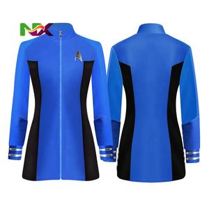 Costume de scène <span class=keywords><strong>Star</strong></span> <span class=keywords><strong>Trek</strong></span> TOS, déguisement cosplay rouge, jaune, bleu, unisexe, adulte, 100% polyester, fête, Halloween, vente flash - Product Image 2