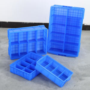 Boîte de rangement en plastique solide avec séparateurs, boîte de rangement pour vis et pièces d'outils, bacs en plastique pratiques empilables, caisses d'entrepôt - Product Image 5