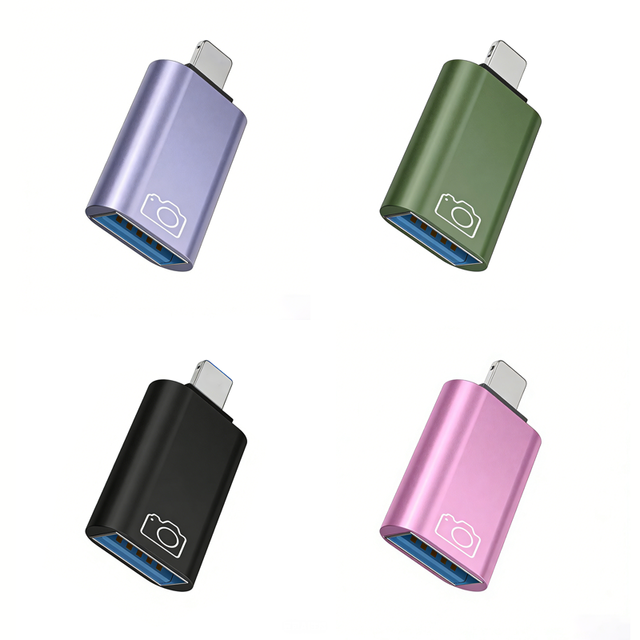 Compatible with Apple OTG Adapters USB Flash Drives Light 8pin to USB Adapters for Headphones Phone High-speed Date Transfer