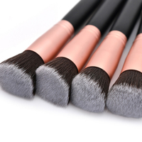 Échantillon de conception gratuit, logo personnalisé, manche noir, ensembles de pinceaux de maquillage professionnels de luxe pour les voyages avec sac