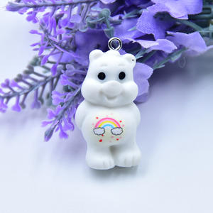 Nouveau Style Kawaii arc-en-ciel souriant ours poupée résine artisanat résine pour bricolage accessoires décoratifs bijoux ongles - Product Image 3