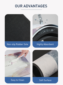 U-HOME Tự Làm Khô Siêu Hấp Thụ Phòng Đồ Gia Dụng Bộ 3 Chống Trượt Phòng Tắm Cao Su <span class=keywords><strong>Mat</strong></span> Nhanh Chóng Khô Tắm Thảm - Product Image 3