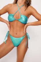 Traje de Baño azul brillante personalizado para chicas jóvenes Bikini de dos piezas Traje de baño Mujer