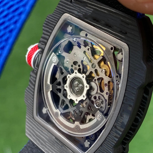 Reloj Deportivo Ligero de Lujo con Forma de Tonel Rm67-02 para Hombre, Automático, Caja de Fibra de Carbono, Esfera de Esqueleto, Cristal de Zafiro - Product Image 6