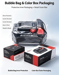 Approvisionnement en gros de batteries au lithium 18V 6Ah avec éclairage latéral, batterie pour outils électriques sans fil, batterie rechargeable pour outils électriques - Product Image 5