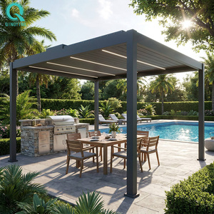 Pergola en aluminium QINGYING pour barbecue extérieur - Product Image 1