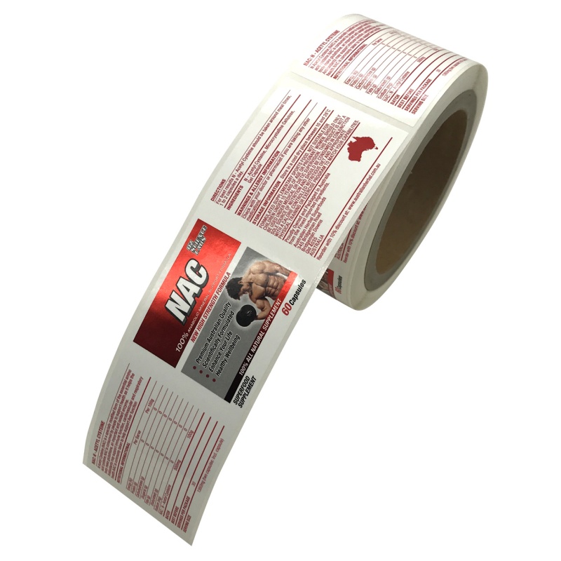 Customized Self Adhesive Packaging Roll Labels Vinyl Canned Frozen Food Label Stickers
