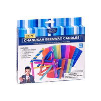Lilin Hanukkah Rite Lite Tanpa Lilin, Biru & Teal, Berlapis Es, Paket 24 Warna Pilihan, Hadiah & Dekorasi Pesta Perayaan Yahudi