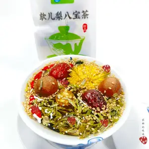 Traditional Healthy Tea with Covered Bowl Gift including Dried Asian Pear Spring Tip Tea Flavored Tea