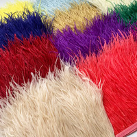 Plumes d'autruche moelleuses en gros, couleurs teintées, pour robes de soirée, vêtements, accessoires de décoration, fourniture d'usine