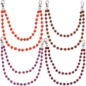 Cadena de cintura de aleación de zinc estilo hip hop con doble anillo y cadena de bolsillo para hombre, estilo denim. - Product Image 2