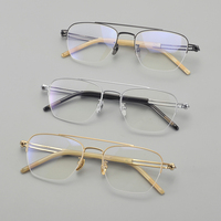 OXHORN007 Nouvelles lunettes en titane à monture optique en corne de buffle