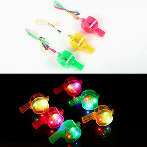 Bán buôn nhựa đồ chơi LED ánh sáng lên Glow còi dây buộc Vòng cổ phát sáng tối trẻ em bên các mặt hàng phát sáng còi - Product Image 5