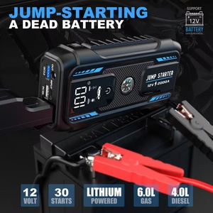 Démarreur de batterie d'urgence étanche 22000mAh 12V véhicule 2000A Booster <span class=keywords><strong>Jumper</strong></span> Pack voiture Jump Start Powerbank camions motos - Product Image 6