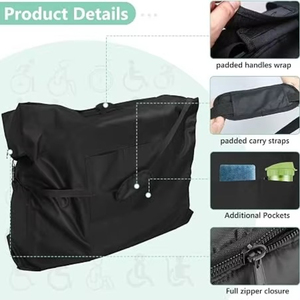 Sac de transport pour cylindre de déambulateur et rollator, avec sangle réglable, léger, type housse - Product Image 2