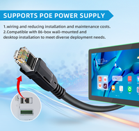 Tablet PC Industrial Android PoE Personalizada de 13.3'' con Procesador de Cuatro Núcleos a 1.8GHz, Wifi, NFC, Cámara, Lector de Códigos QR, 300 Nits, para Reserva de Salas de Reuniones