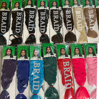 Extensions de cheveux synthétiques tressés de 82 pouces, pré-étirés, type Yaki africain, lisses, doux, de qualité supérieure, pour tresses Jumbo, Box Braids et Locs