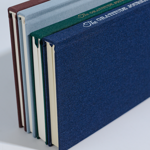 Carnet de notes professionnel personnalisé A5 avec couverture en tissu, couverture rigide, journal de gratitude en lin - Product Image 5