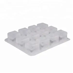 plastic biodegradable PP 12 cavity chess ice cube tray Blister with lid