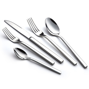 Ensemble <span class=keywords><strong>de</strong></span> couverts <span class=keywords><strong>de</strong></span> luxe 5 pièces en acier inoxydable, finition polie, cuillère, <span class=keywords><strong>fourchette</strong></span>, couteau modernes, pour hôtels et restaurants - Product Image 1