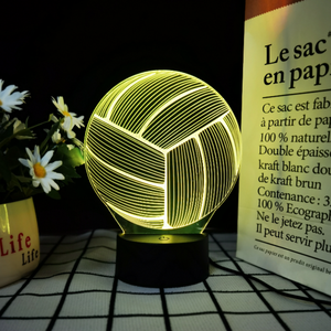 Acrylique 3D Football & Rugby LED Veilleuse 7 Couleurs Changeantes Chambre <span class=keywords><strong>Lampe</strong></span> <span class=keywords><strong>de</strong></span> <span class=keywords><strong>Chevet</strong></span> avec Alimentation Plug-In Cadeau pour Enfants - Product Image 5